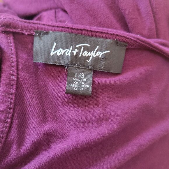 Lord & Taylor Womens Purple 3/4 Sleeve Top L - Picture 3 of 5